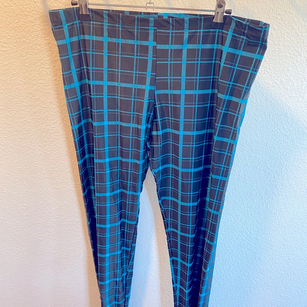 Blue Tartan light-weight leggings